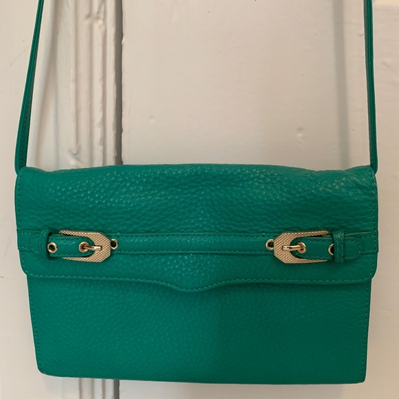 Rebecca Minkoff Turquoise Clutch w Strap - Picture 1 of 6